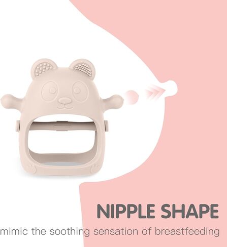 3 Pack Baby Teething Toys 3 Months+, Silicone Teething Mitten for Babies Anti Drop Wrist Hand Teether, Baby Chew Toys for Sucking Needs in Saudi Arabia