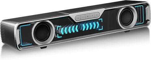 مكبر صوت للكمبيوتر، مكبر صوت مزدوج بقدرة 5 وات USB مقاس 3.5 مم AUX-in، مكبر صوت Plug-n-Play لشاشة سطح المكتب، الكمبيوتر الشخصي، الكمبيوتر المحمول، الأجهزة اللوحية، صوت واضح تمامًا، مستوى صوت عالٍ، التحكم في مستوى الصوت، سطح شبكي معدني in Saudi Arabia