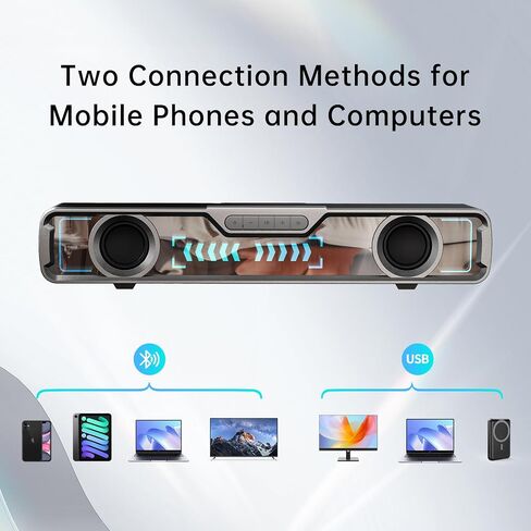 مكبر صوت للكمبيوتر، مكبر صوت مزدوج بقدرة 5 وات USB مقاس 3.5 مم AUX-in، مكبر صوت Plug-n-Play لشاشة سطح المكتب، الكمبيوتر الشخصي، الكمبيوتر المحمول، الأجهزة اللوحية، صوت واضح تمامًا، مستوى صوت عالٍ، التحكم في مستوى الصوت، سطح شبكي معدني in Saudi Arabia