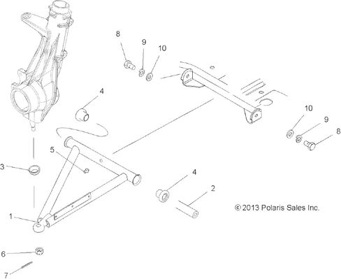 Polaris ATV A-Frame Kit ، يمين ، الجزء الأصلي OEM الجزء 2205080 ، الكمية 1 in Saudi Arabia