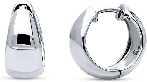 Berricle Sterling Silver Dome Fashion أقراط Huggie للنساء ، الزركونيا المكعب CZ ، وردة/الذهب الأصفر ، وحجم صغير/متوسط (0.5-1 بوصة) in Saudi Arabia