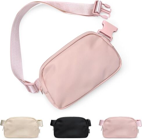 حقيبة حزام Fanny Pack: حقيبة كروس للنساء في كل مكان، حقائب خصر عصرية مع حزام قابل للتعديل، حقيبة خفيفة الوزن للجري والمشي لمسافات طويلة والسفر والتمارين in Kuwait