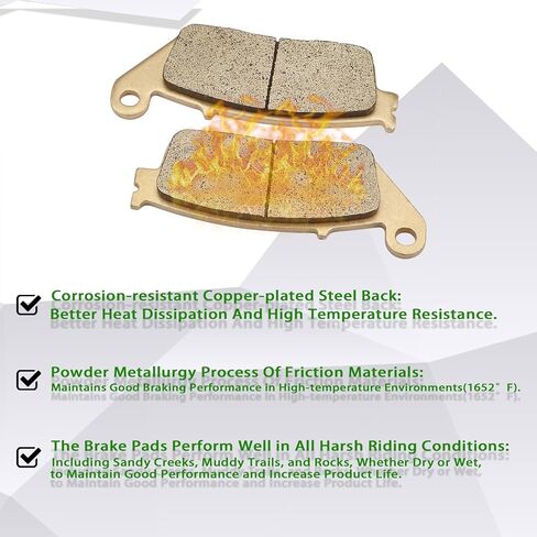 Sintered Front Brake Pads for Honda VT600C Shadow VLX 600 1994-2007, VT750C Shadow 750C, ST1100 VT1100 VT1100C VT1100C2 VT1300, VTX 1300 VTX1300C VTX1300S in Saudi Arabia