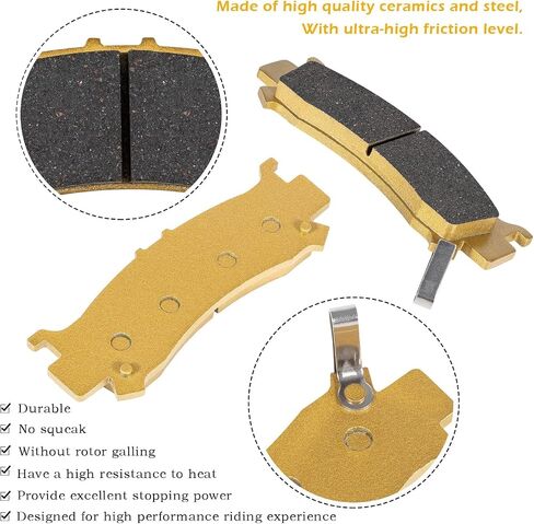 Front & Rear Ceramic Brake Pads Kit For 2016-2025 Honda Pioneer 1000 1000-5 1000-6, For 2019-2023 Honda Talon 1000R 1000X - Replaces 06451-HL4-A01 06431-HL4-A01 06452-HL4-A01 06432-HL4-A01 in Saudi Arabia