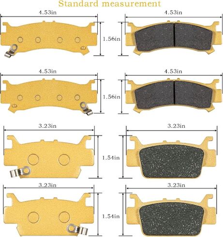 Front & Rear Ceramic Brake Pads Kit For 2016-2025 Honda Pioneer 1000 1000-5 1000-6, For 2019-2023 Honda Talon 1000R 1000X - Replaces 06451-HL4-A01 06431-HL4-A01 06452-HL4-A01 06432-HL4-A01 in Saudi Arabia