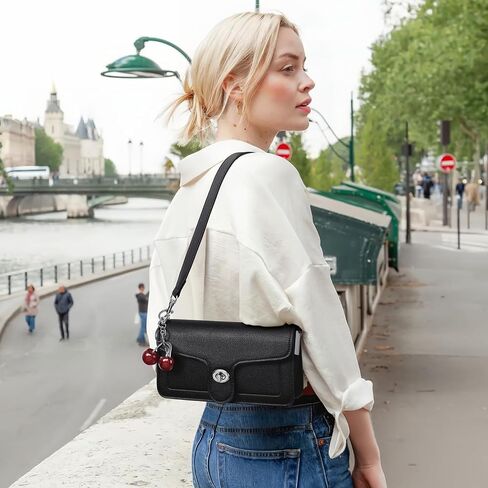 المحافظ للنساء الأكياس العصرية Crossbody حقائب المصمم الجلود سحر أكياس كرز الكتف مع 2 حلقات in Kuwait