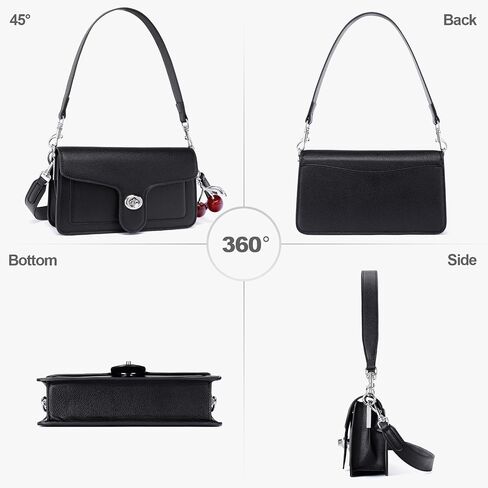 المحافظ للنساء الأكياس العصرية Crossbody حقائب المصمم الجلود سحر أكياس كرز الكتف مع 2 حلقات in Kuwait