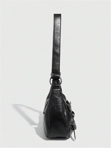 Qwinee Women's Buintage Buckle Contte Bag Y2K Punk Pu Leather Handbag Prest in Kuwait
