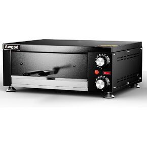Electric Pizza Oven Indoor Countertop Pizza Oven Commercial Pizza Maker Machine for Home with Timer Stainless Steel Pizza Cooker, Suitable for Both Commercial and Home Use (Black) in Saudi Arabia