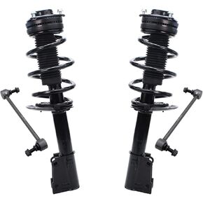 Detroit Axle - Sway Struts الأمامية لـ V6 2009-2019 Dodge Journey Complete 2 Struts with Coil Spring 2 Front Sway Bar Links 2010 2011 2013 2014 2015 2015 2017 2018 Resembension Kit in Kuwait