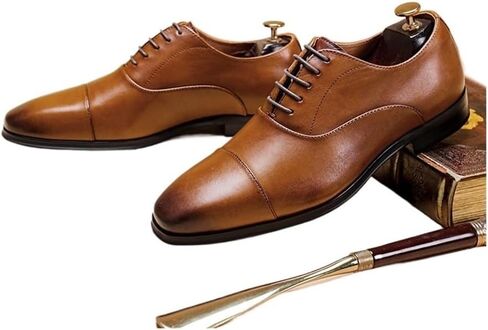 Men's Large Size Business Leather Shoes Three Joint Men's Leather Shoes(Black,8) in Saudi Arabia