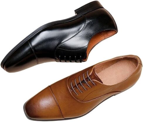 Men's Large Size Business Leather Shoes Three Joint Men's Leather Shoes(Black,8) in Saudi Arabia