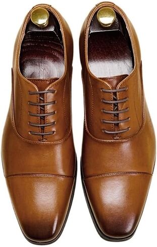 Men's Large Size Business Leather Shoes Three Joint Men's Leather Shoes(Black,8) in Saudi Arabia