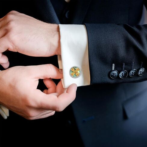 Cross Cufflinks for Men 925 Sterling Silver Celtic Cross Cuff Links Mother's Day Jewelry for Men Father in Saudi Arabia
