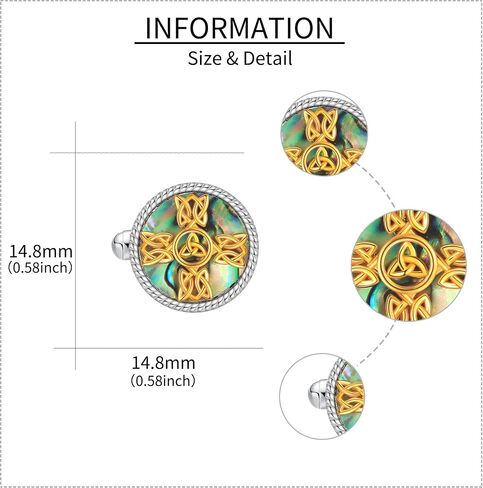 Cross Cufflinks for Men 925 Sterling Silver Celtic Cross Cuff Links Mother's Day Jewelry for Men Father in Saudi Arabia