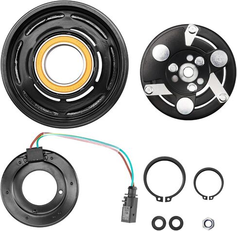 Torchbeam 78541 AC Compressor Clutch Kit Fit for Beetle 1998-2005, Jetta 1999-2000 2005 1.9T 2002-2004, Golf 2000-2001 2003-2005, Jetta 1999-2000 2005 2.0L, TT Quattro, Replace 144023NEW, 0610082 in Saudi Arabia