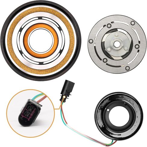 Torchbeam 78541 AC Compressor Clutch Kit Fit for Beetle 1998-2005, Jetta 1999-2000 2005 1.9T 2002-2004, Golf 2000-2001 2003-2005, Jetta 1999-2000 2005 2.0L, TT Quattro, Replace 144023NEW, 0610082 in Saudi Arabia
