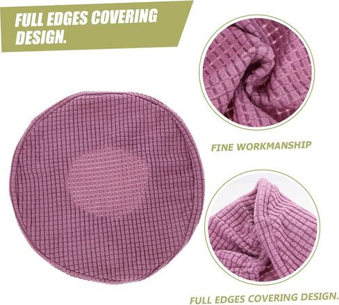 Amosfun Round Bar Stool Cushion Elastic Stretchy Seat Protective Cover Removable Chair Protector for Hotel Party Office Fits Round Chairs in Saudi Arabia