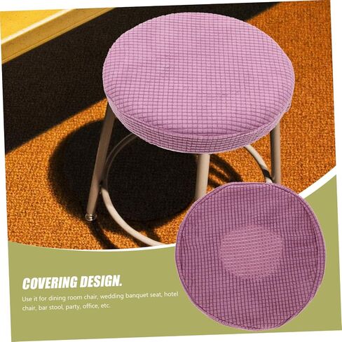 Amosfun Round Bar Stool Cushion Elastic Stretchy Seat Protective Cover Removable Chair Protector for Hotel Party Office Fits Round Chairs in Saudi Arabia