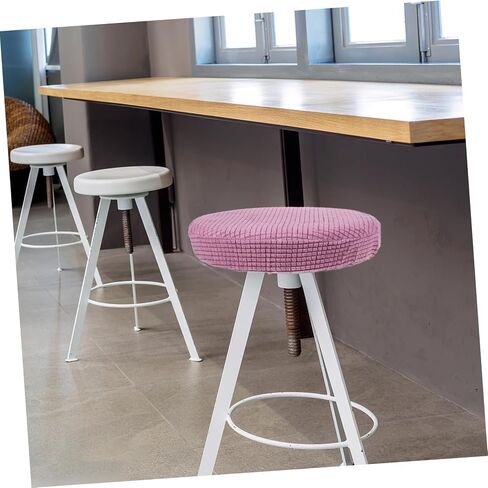 Amosfun Round Bar Stool Cushion Elastic Stretchy Seat Protective Cover Removable Chair Protector for Hotel Party Office Fits Round Chairs in Saudi Arabia