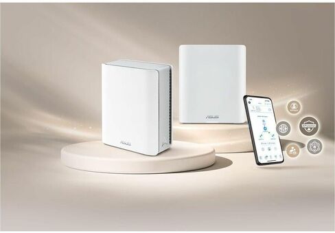 ASUS ZenWiFi BT8 Tri-Band WiFi 7 Mesh, 14 Gbps, 5900 sq.ft. (2pk), Dual 2.5G Ports, Security and Parental Controls Included, Smart Home Master SSIDs, 4G & 5G Mobile Tethering in Saudi Arabia
