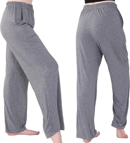LovinPet Women’s Cotton Lounge Pants – Plus Size Wide Leg Pajama Bottoms with Pockets, High Waisted Comfy Sleep Pants in Saudi Arabia