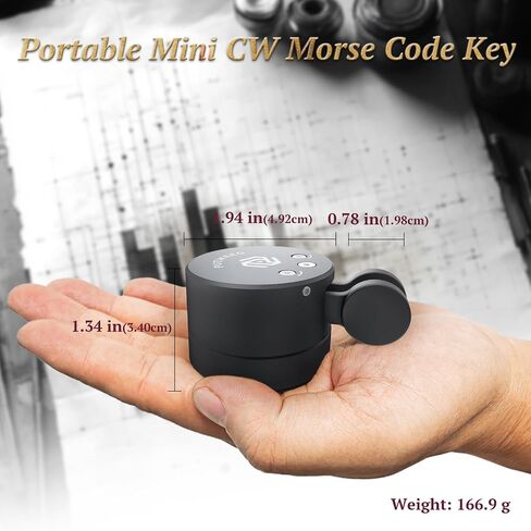Putikeeg Mini Morse Code Key - CW Dual Paddle with Magnetic Base, Magnetic Return Paddles Morse Lambic Key for Amateur Ham Radio (Silver) in Saudi Arabia