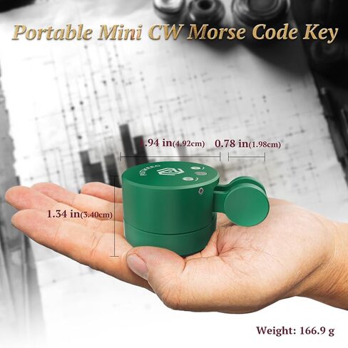 Putikeeg Mini Morse Code Key - CW Dual Paddle with Magnetic Base, Magnetic Return Paddles Morse Lambic Key for Amateur Ham Radio (Silver) in Saudi Arabia