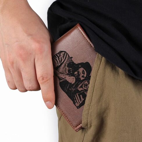 awofer Custom Wallets for Men Personalized Wallets Engraved Wallet, Leather Photo Wallet for Men, Perfect Gifts for Husband,Dad,Son,BF,Friend in Saudi Arabia