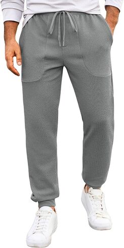 Yousify Mens Sweatpants Athletic مرنة الخصر الصالة الرياضية الصال in Saudi Arabia