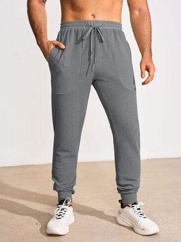 Yousify Mens Sweatpants Athletic مرنة الخصر الصالة الرياضية الصال in Saudi Arabia