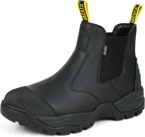 Jacata Mens Work Boots Chelsea Slip On Boot For Men Men's Industrial Construction Soft Toe Shoes Botas De Trabajo Para Hombre in Saudi Arabia