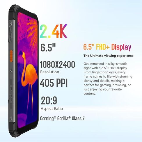 هاتف ذكي متين Blackview مفتوح، 2023 BV8900 (كاميرا الصور الحرارية FLIR)، هاتف متين، ذاكرة وصول عشوائي 16 جيجابايت + ذاكرة وصول عشوائي 256 جيجابايت (حتى 2 تيرابايت)، أندرويد 13، شحن سريع 10000 مللي أمبير في الساعة 33 وات، شاشة 6.5 بوصة 2.4 كيه، كامارا 64 م in Kuwait