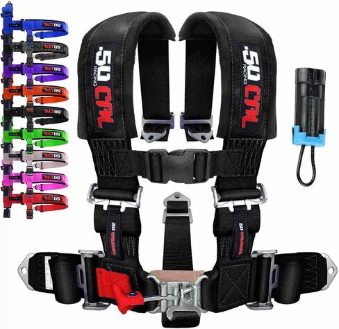 Camouflage 5 Point Harness & Bypass Plug for Bucket Seat ، إصدار مزلاج ، 9 خيارات ألوان ، يعمل مع Canam UTVS ، تسخير السباق ، سيارة سباق ، ومركبة الطرق الوعرة (وحدة واحدة) [6001 CB 5999C] in Kuwait