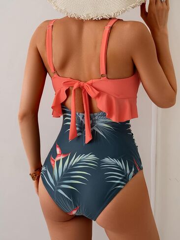 B2Prity Womens One One Swimsuit التحكم في البطن بدلة السباحة الخامس v نقاط العنق. in Saudi Arabia
