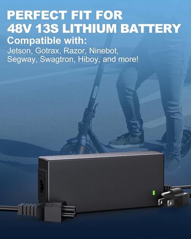 54.6V 2A Ebike Battery Charger for 48V Lithium Batteries,48V Ebike Battery Charger Compatible with Lectric XP 3.0/2.0,Jetson Haze,Heybike Mars/Mars 2.0/Race Max/Sola,Evercross H5/H7 Electric Bike in Saudi Arabia