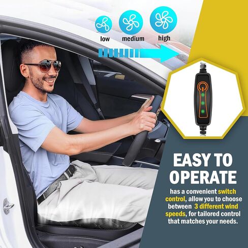غطاء مقعد التبريد الصيفي للسيارة وسادة مقعد للسيارة كرسي للسيارة مع 5 من المعجبين USB PODAL PAD PORTABLE AC PORTABLE CARCH CARCH CARCH TRACK Outside في الهواء الطلق in Saudi Arabia
