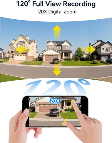 FOSCAM 3K 5MP Security Cameras Wireless Outdoor, 5GHz&2.4GHz WiFi Surveillance Camera for Home Security Outside, 120° FoV, 6X Zoom, AI Detect Human/Vehicle, 66FT Color Night Vision, IP66 in Kuwait