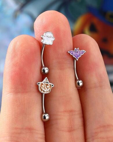 Cocharm 3pcs Halloween Rook أقراط 16g روك الحواجب مجوهر in Saudi Arabia