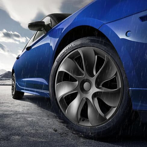 VEVOR Wheel Rim Cover Hubcaps, 19 in, 2021-2023 Model Y Fully Fit Hubcap with Snap, Guard Tape & Valve Nozzle Hole, ABS & PC Hubcap with High Rigidity & Less Wind Drag, Fits for All Weather Use in Saudi Arabia