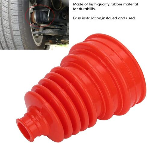Universal Silicone CV Axle Boot Dust Cover Ball Head Constant Speed Round Clamp Kit Black (Red) in Saudi Arabia