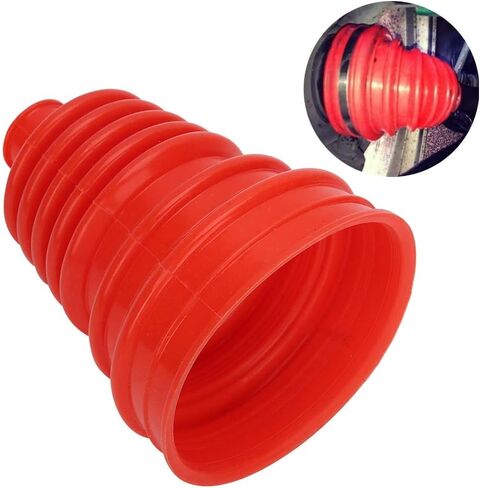 Universal Silicone CV Axle Boot Dust Cover Ball Head Constant Speed Round Clamp Kit Black (Red) in Saudi Arabia