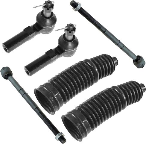 6pc Inner & Outer Tie Rods with Steering Rack Bellows Boots Kit 6 Piece for Ford for Escape 2008-2009,for Mazda for Tribute 2008-2009 in Saudi Arabia