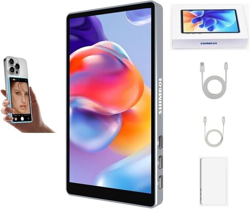 CP5 Phone Vlog Selfie Monitor 1080P FHD 5 inch Touch Screen Video Transmission Rear Camera Monitor for Live Streaming,TikTok,Compatible with iPhone, Magnetic Silicone Case (Dark Blue case) in Saudi Arabia