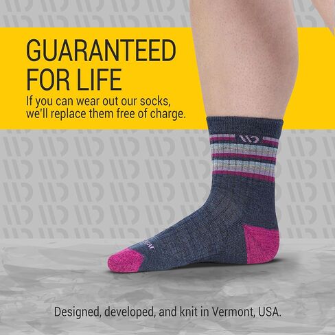 Wide Open Micro Crew Women's Merino Wool Socks - Multi Stripe Everyday Wide Ankle Socks for Wide Feet in Kuwait