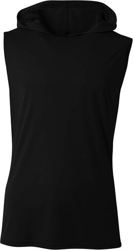 A4 N3410 Men Performance Hooded Tee Athletic Fit Workouts Sleeveless Hoodie in Saudi Arabia