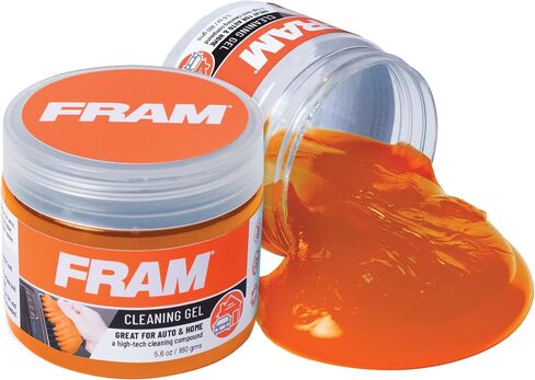 FRAM FEK40007AM Cleaning Gel for Car, Great for Auto and Home, Interior Cleaning Slime for Bike, Keyboards, Remotes, etc, 5.6oz (160 g), 2pk in Saudi Arabia