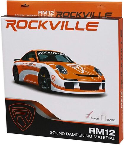 Rockville Rockmat RM12-S 12 Sq Ft Sound Dampening/Deadening Butyl Rubber Car Kit Silver in Saudi Arabia