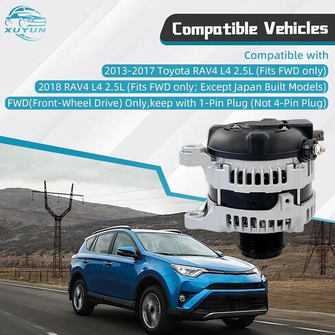104210-6920 12V 225AMP Alternator Compatible With 2015-2020 Ford F-150 V6 2.7L, 2019-2020 F-150 V6 3.3L, 2017-2020 F-150 V6 3.5L, 104211-0820 FL3Z-10300-FA FL3Z-10346-B in Kuwait