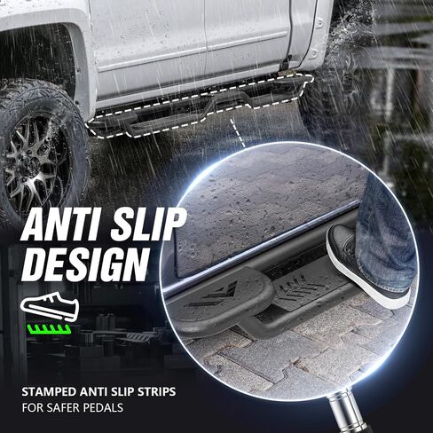 لوحات تشغيل متوافقة مع 2019-2025 Chevy Silverado & GMC Sierra 1500 ، 2020-2025 شيفروليه سيلفرادو/GMC Sierra 2500 3500 HD Crew Cab (Excl 2019 1500 LD/Limited) ، خطوة جانبية NERF BAR in Kuwait